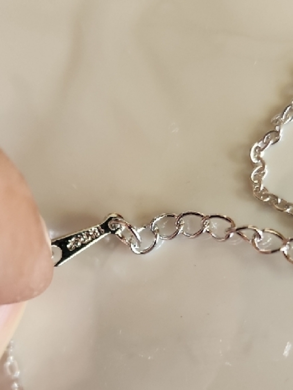 18KRGP Silver Necklace with Purple Crystal Pendant - Picture 2 of 2